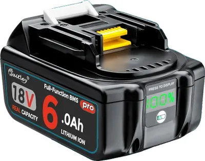 Image de Batteries pour outils électriques, haute performance, utilisation sûre, 1 batterie 6 Ah