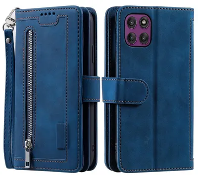 Produktbild von Motorola Edge 70 Hülle - Coverup Klapphülle mit Brieftasche - Blau