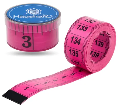 Immagine prodotto di Metro da sarta - Misura in cm e pollici - 150 cm - Rosa con box