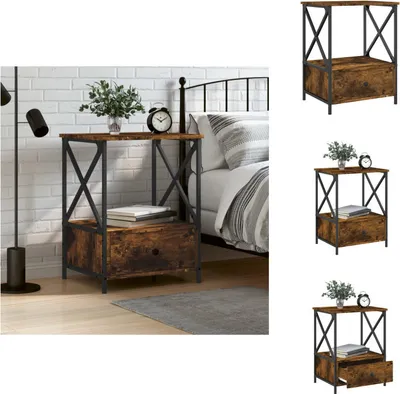Obrázok produktu pre vidaXL Nočný stolík dymový dub 50x41x65 cm materiál na báze dreva - Nočné stolíky