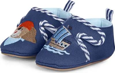 Produktbild von Babyschuhe / Krabbelschuhe * Sterntaler Gr. 17/18 Piratenbär & Schiff