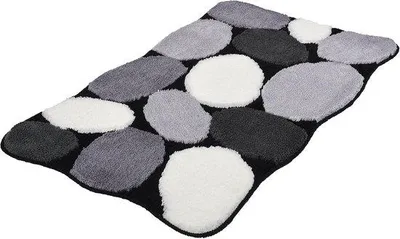 Produktbild von Famanu Badmatte Steinoptik Antirutsch 70 x 120 cm Schwarz