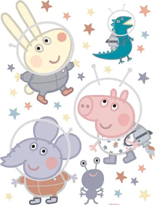 Produktbild von AG Design Wandstickers Peppa Pig Eine Reise zum Mond, 65 x 85 cm