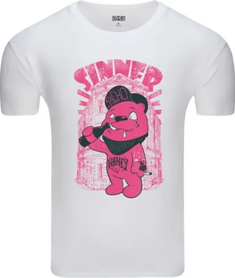 Produktbild von Diarbo Herren T-Shirt mit Lustiger Druck Bärensünder Weiß Gr.M