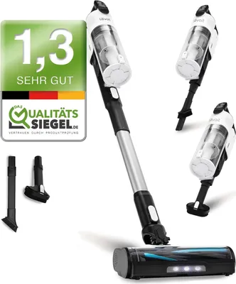 Produktbild von Staubsauger mit Tierhaardüse, Anti-Haarverheddern, max. 50 Minuten Laufzeit, 4-in-1-Wireless-Akku mit 99,9 % Filterleistung, beutelloser Akku