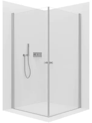 Zdjęcie produktu dla szkło ceramiczneO – Kabina prysznicowa Antelo Duo L/P – 6 mm – chrom, szkło przezroczyste – 110 x 70 x 190 cm – obrotowa