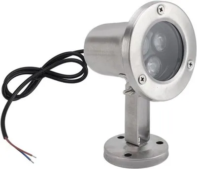 Immagine prodotto di Faretto subacqueo - Lampada LED da laghetto - Illuminazione decorativa - Impermeabile IP68 - Altezza 12 cm - Bianco caldo