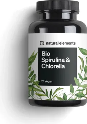Produktbild von NATURAL ELEMENTSSpirulina & Chlorella Tabletten