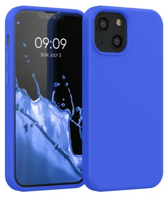 Produktbild von kwmobile Handyhülle für iPhone 13 mini Hülle, für iPhone 13 mini Case - Hülle Silikon - kabelloses Laden - Baltik Blau