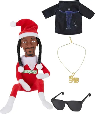 Produktbild von Snoop Elf auf dem Hocker – Lustige Hip-Hop-Puppe – Weihnachtsschmuck – Plüschtier – Sammlerstück – Heimdekoration