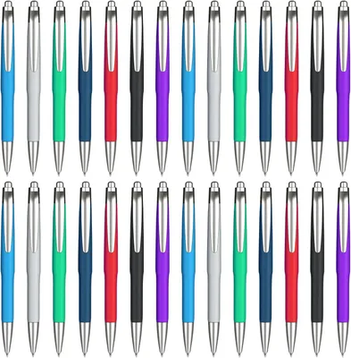 Produktbild von Kugelschreiber – Set mit 50 Stück – Hochwertige Kugelschreiber – 8 zufällige Farben – Ergonomische Kugelschreiber – Rutschfest