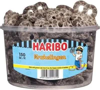 Zdjęcie produktu dla Precelki lukrecjowe Haribo (150 sztuk)