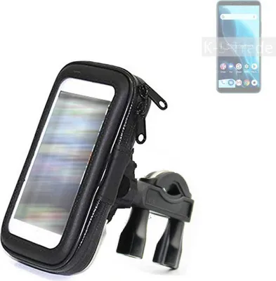 Produktbild von K-S-Trade Fahrrad-Halterung kompatibel mit Cubot Note 9 Handy-Halterung Halter Lenkstange Fahrradhalterung Motorrad Bike Mount Wasserabweisend