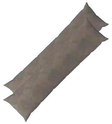Image de vidaXL, housses de coussin, 2 pièces, HEERLEN, gris clair, 40 x 145 cm, velours