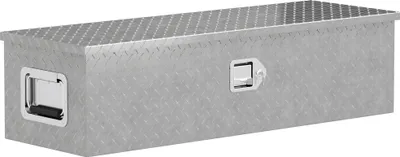Obrázek produktu pro HOMCOM Hliníkový úložný box na nářadí s bočními úchyty, zámkem a klíči, box na nářadí pro nákladní automobily, úložný box pro přívěsy