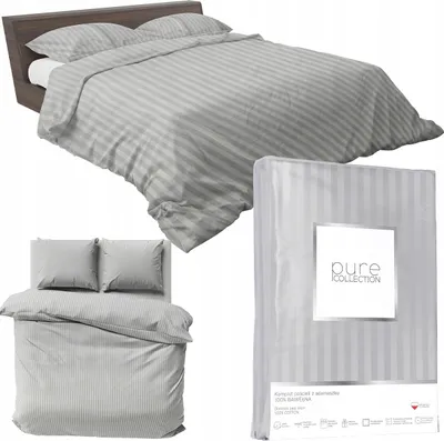 Produktbild von Deco4Home Satin-Bettwäsche | 220x200 cm | Baumwolle | Hellgrau