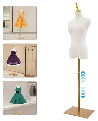Produktbild von Weibliche Schaufensterpuppe - Ganzkörper Mannequin für Brautkleid - Kunststoff - Standfigur - Für Laden- und Fotostudio Deko