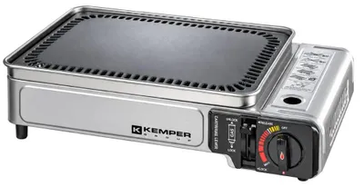 Obrázok produktu pre Prenosný gril Kemper "Plancha" v kufríku - prenosný plynový gril bez plynovej fľaše