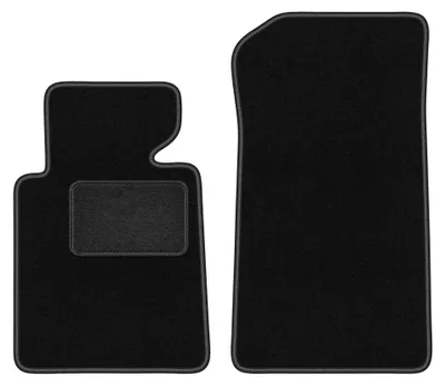 Productafbeelding van Velours voormatten voor BMW 3 E46 1998-2007 (coupé/sedan/stationwagen) – 2-delig, zwart, op maat – Wielganizator LUX