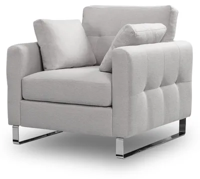Produktbild von Sessel "Alanto" in hellgrau Flachgewebe Clubsessel 93 x 94 cm