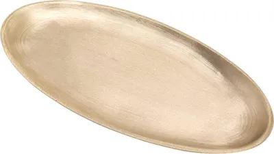 Produktbild von Kerzenteller Oval Matt oder Glanz Desinger Dekoteller Messing Gold Untersetzer