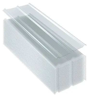 Produktbild von Peviasot 20er Set FRP Lichtplatten 50x120 cm, 1 mm Trapez-Wellplatten klar, UV-Schutz, hagelfest & wetterfest, inkl. Schrauben für Terrassendach Carport