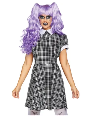 Obrázek produktu pro Kostým hororové panenky pro dámy Halloween kostým šedobílý