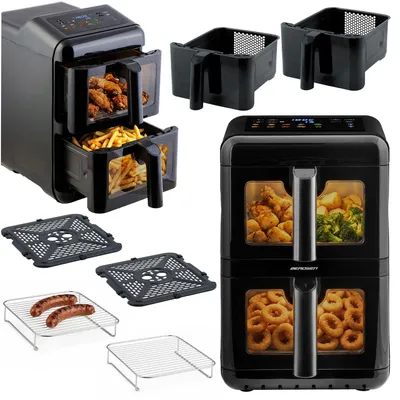 Obrázek produktu pro Fritovací trouba s dvěma komorami, objem 11,6 litru, výkon 3000 W, dotykové ovládání