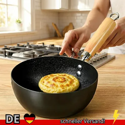 Produktbild von Mini Bratpfanne Eisen Antihaft Omelett Pfanne Wok