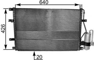 Zdjęcie produktu dla Skraplacz, układ klimatyzacji MAHLE AC 227 000S
