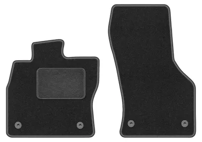 Image de Tapis avant en moquette pour Volkswagen Tiguan II 2015- (crossover) – 2 pièces, gris graphite, sur mesure – Wielganizator LUX