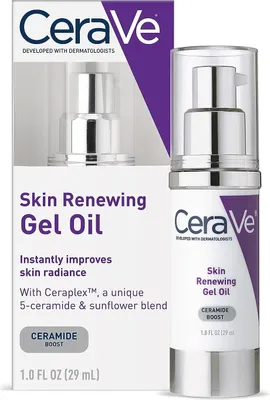Produktbild von Gesichtsserum, CeraVe, Hauterneuerndes Gel-Öl, Anti-Aging, Anti-Falten, für Tiefenhydration, mit Ceramid und Hyaluronsäure, nicht komedogen, 29ml