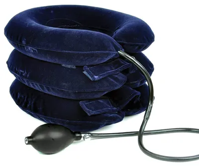 Imagen del producto de Faja inflable para el cuello, soporte cervical, ajustable, para aliviar la tensión en la cabeza y los hombros