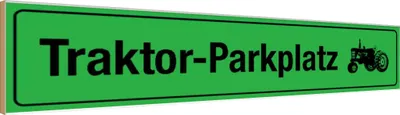 Produktbild von vianmo Holzschild 10x46 cm Traktor - Parkplatz Parkplatzschild