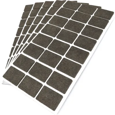 Produktbild von Adsamm® | 120 x selbstklebende Filzgleiter / Braun / 25x35 mm / rechteckig / Möbelgleiter aus Filz mit 3.5 mm Stärke