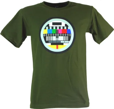 Produktbild von Fun Retro Art T-Shirt `Testbild` - Grün, Herren, Baumwolle, Größe: M
