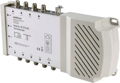 Produktbild von Renkforce RF-STS-380 SAT Multischalter Eingänge (Multischalter): 5 (4 SAT/1 terrestrisch) Teilnehmer-Anzahl: 8 Quad-LNB
