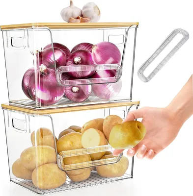 Immagine prodotto di Contenitore per patate, 2 pezzi, impilabile, contenitore per verdure, 2 pezzi