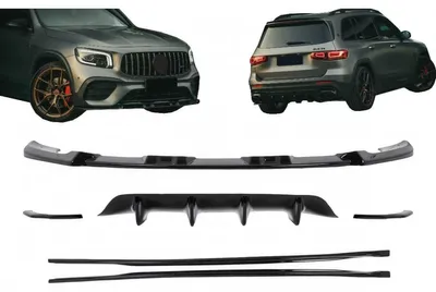 Imagen del producto de Kit de carrocería para Mercedes GLB X247, modelo Sport Lime, compatible con GLB35 de 2019 a 2023, con alerón delantero .