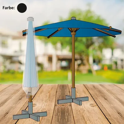 Image de Housse de protection anthracite pour parasol 183 x 25/35cm Bâche de protection
