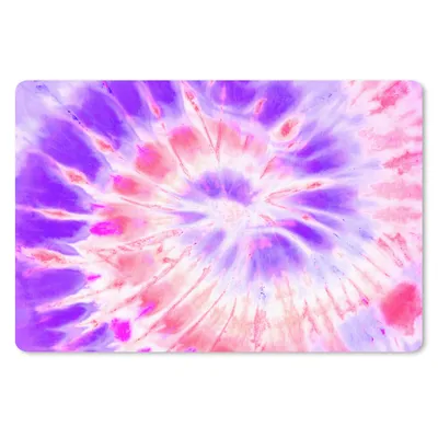 Produktbild von MuchoWow® Schreibtischunterlage Sommer - Krawattenfärbung - Lila 60x40 cm - XXL Mauspad - Großes Mauspad