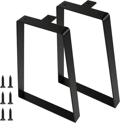 Produktbild von Tischbeine, 35 cm - Metallfüße - Schwarz - Ideal für Möbel