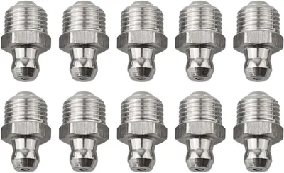 Produktbild von Hydraulische Schmiernippel aus Stahl mit Gewinde für Wartungsarbeiten (M10 x 1), 10 Stück