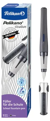 Produktbild von Pelikan 824507, Grau, Kartuschenfüllsystem, Blau, Edelstahl, Medium, Rechtshändig