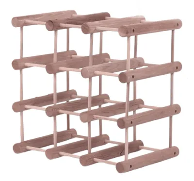 Produktbild von MODO24 Weinregal Modular, 12 Flaschen, 1 Modul, Flaschenregal, Weinständer, Tanne Massivholz, Modul 36x36x24 cm, Braun, RW7