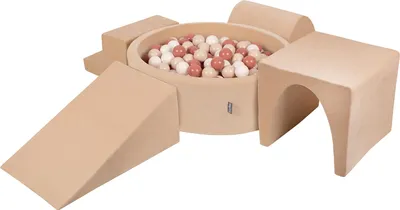 Produktbild von KiddyMoon Spielplatz aus Schaumstoff mit Bällebad PPZP-OK30V-125