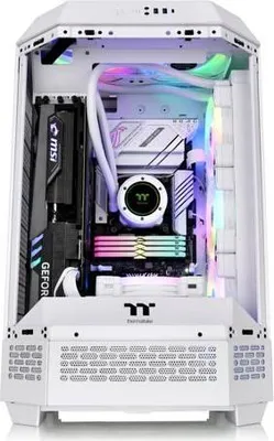 Image de Boîtier PC THERMALTAKE The TOWER 300 Snow, Mini tour Micro-ATX, 3 baies internes, Jusqu'à 8 ventilateurs 120/140 mm