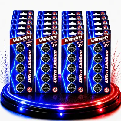 Produktbild von 100 x Wilhelm CR2430 Blister Lithium Knopfzellen