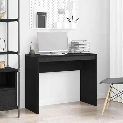 Image de Maison Exclusive - Bureau Chêne noir 90 x 40 x 72 cm Matériau dérivé du bois