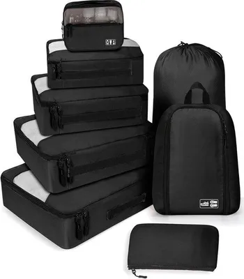 Produktbild von Reise-Organizer-Set - Koffer- und Taschen-Organizer - Ideal für Reisen - Mitlagetool - Effizientes Packen - Reise leicht gemacht